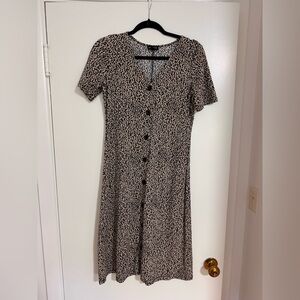 Leopard Print Midi Dress